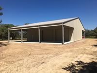 40' x 60' x 20' bolt up with TWO-25'x60' lean too's